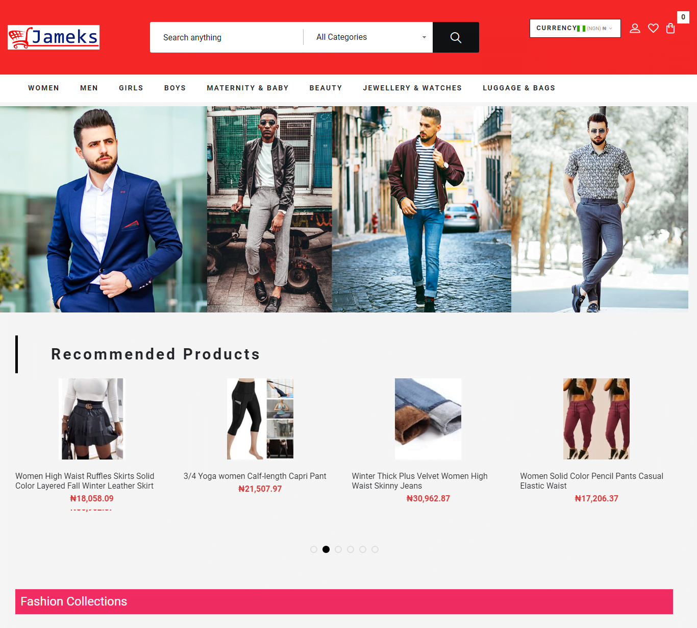 Jameks Italy Fashion Shopping Site