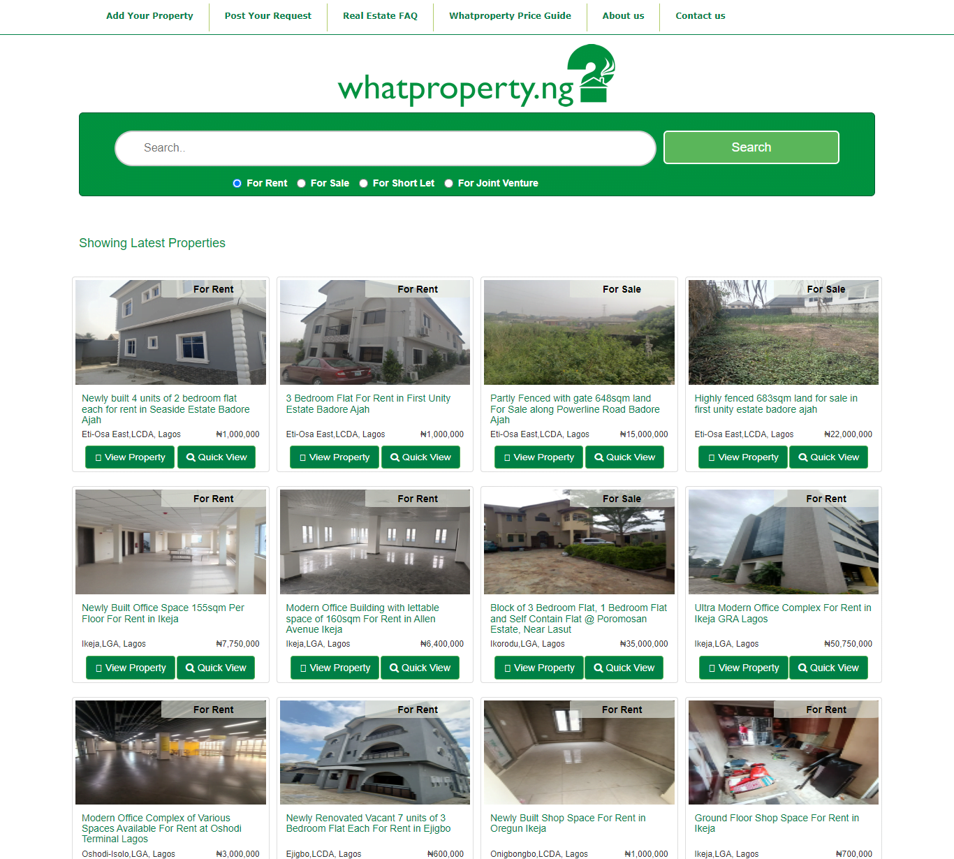 Whatproperty - Reliable Estate Surveying and Valuation Company in Lagos Nigeria